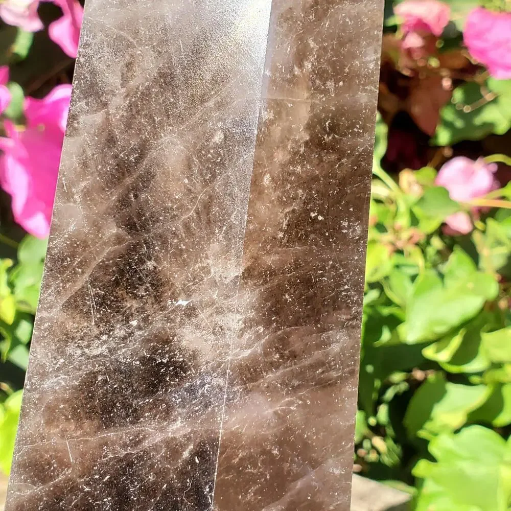 XL Black Rose Quartz Crystal Tower Point | 1460 Grams